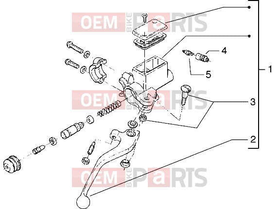gilera H@k M.Y. 2001 Handlebars » Handlebars component parts