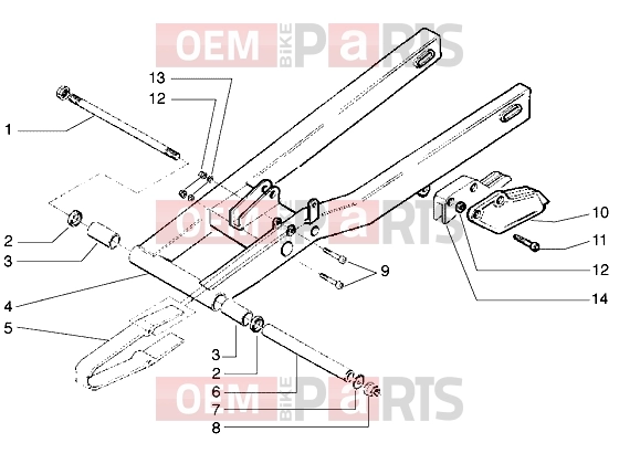 gilera H@k M.Y. 2001 Chassis » Rear fork