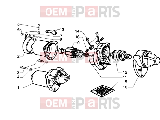 gilera H@k M.Y. 2001 Engine » Starting motor