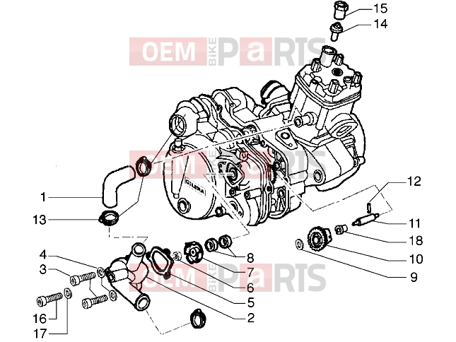 gilera H@k M.Y. 2001 Engine » Water pump