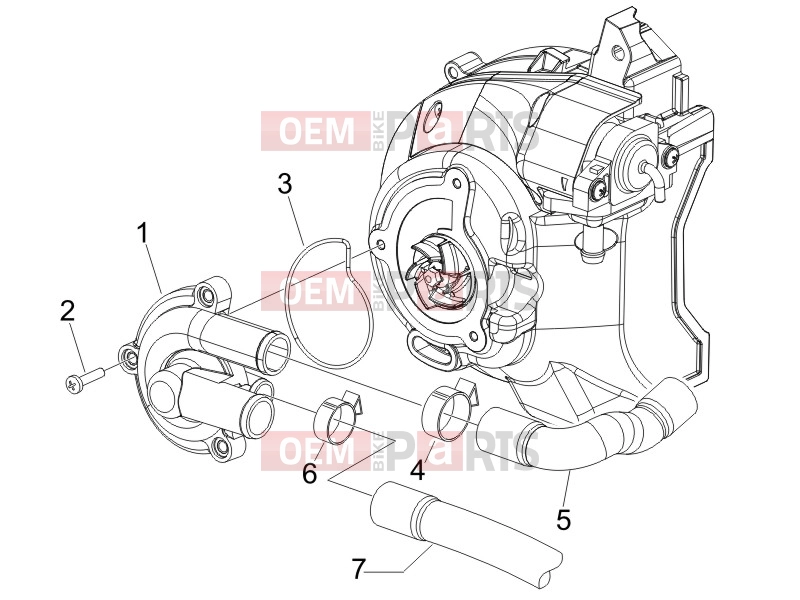 gilera 2007 Nexus 125 Engine » Cooler pump