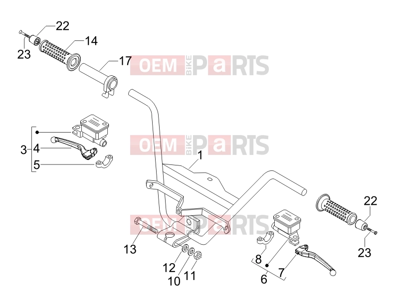 gilera 2007 Nexus 125 Handlebars/Steering » Handlebars - Master cil.