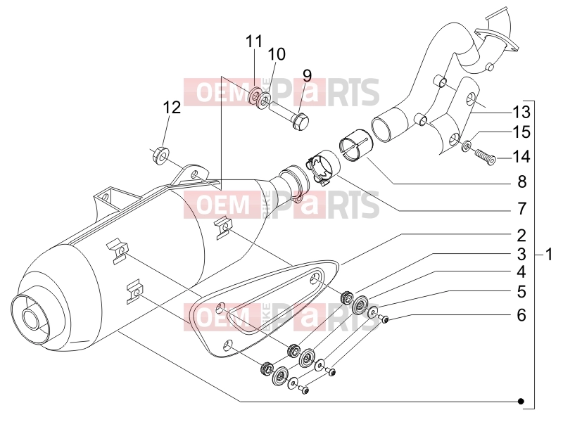 gilera 2007 Nexus 125 Engine » Silencer