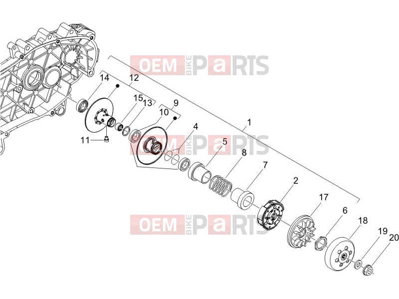 gilera 2008 Nexus 125 Engine » Driven pulley