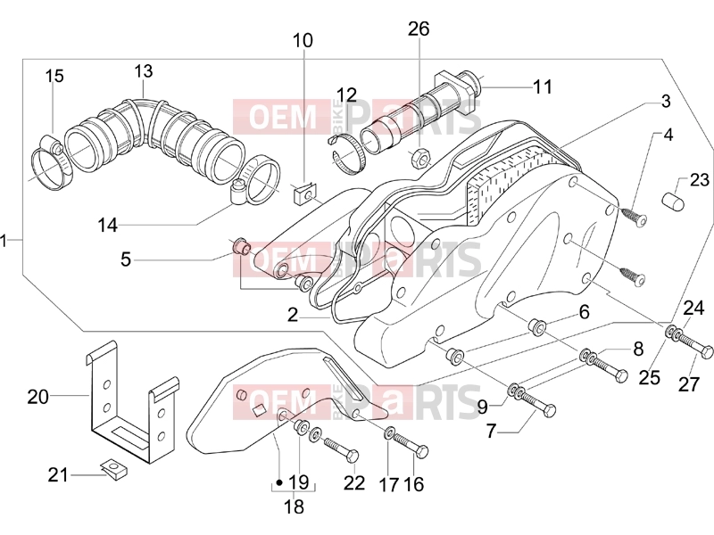 gilera 2006 Nexus 250 Engine » Air filter