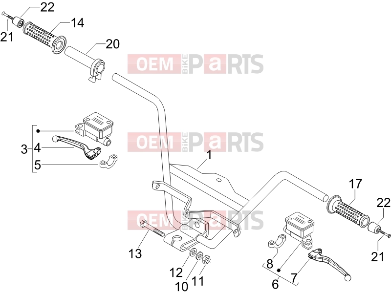 gilera 2007 Nexus 250 SP Handlebars/Steering » Handlebars - Master cil.
