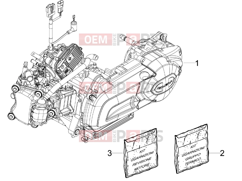 gilera 2009 Nexus 300 ie Engine » Engine, assembly