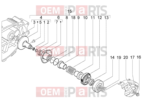 gilera Nexus 500 Engine » Driven Pulley