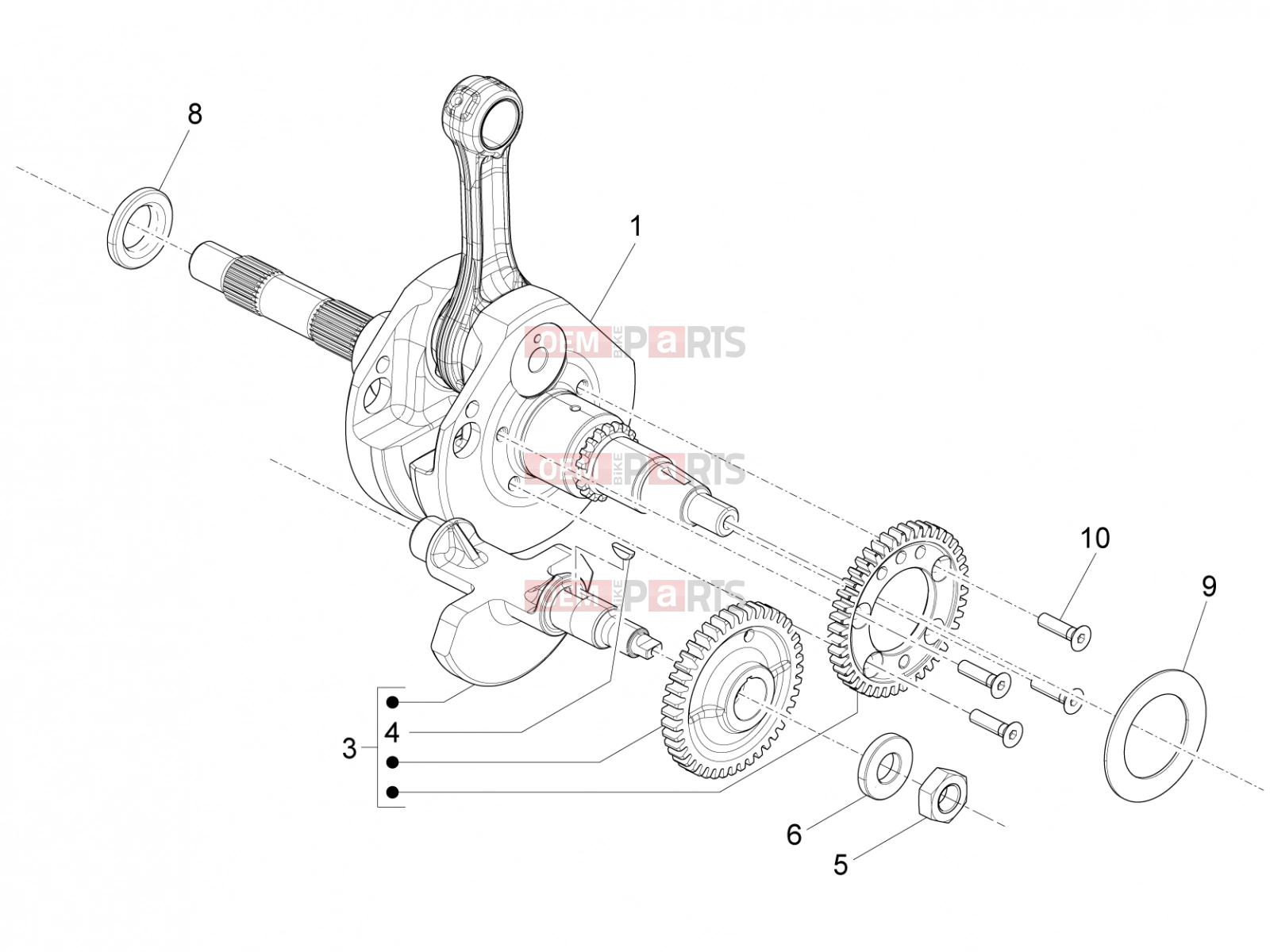 gilera 2007 Nexus 500 Engine » Crankshaft