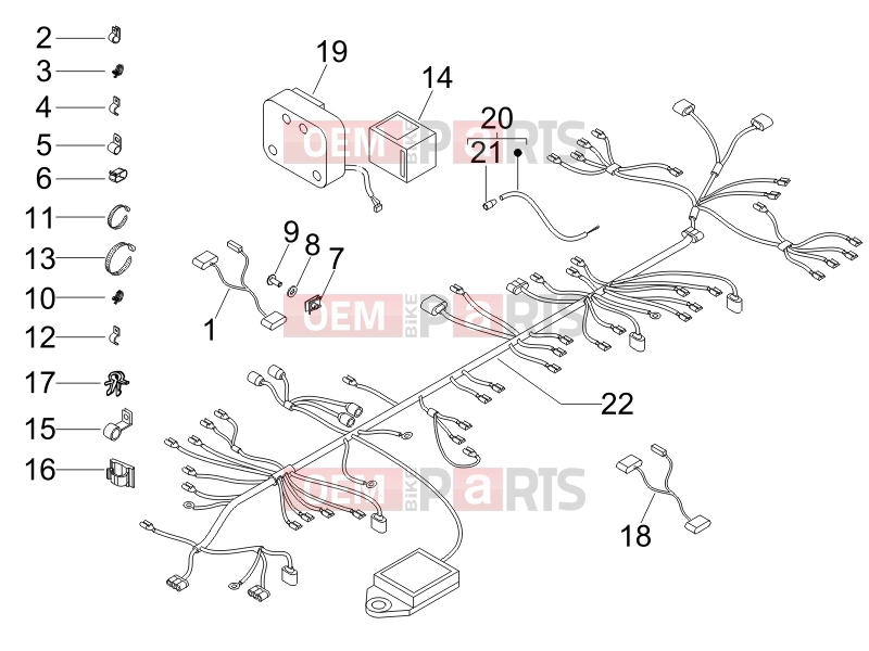 gilera 2007 Nexus 500 Electrical system » Main cable harness