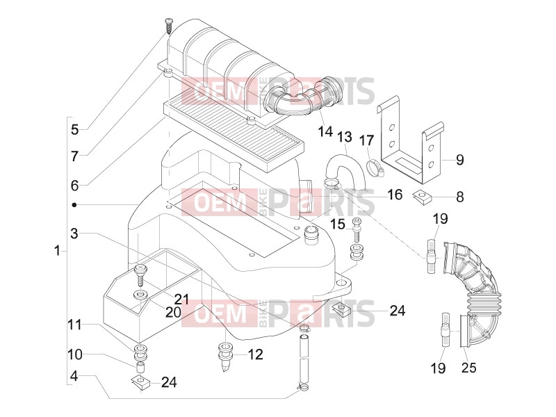 gilera 2009 Nexus 500 Engine » Air filter