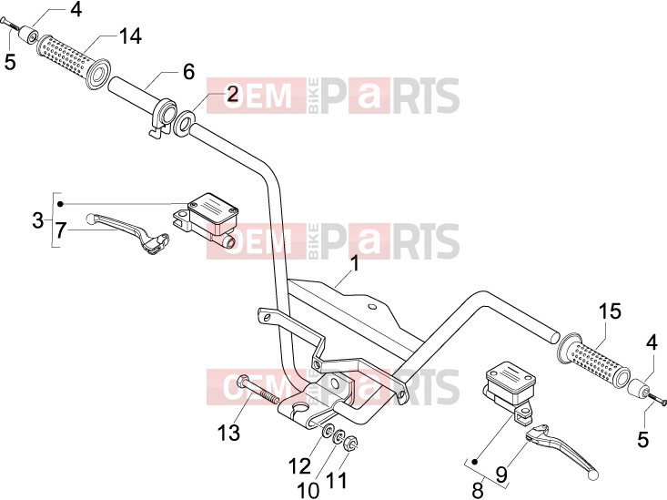 gilera 2009 Nexus 500 Handlebars/Steering » Handlebars - Master cil.