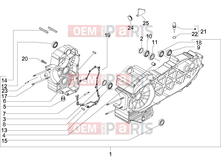 gilera 2010 Nexus 500 Engine » Crankcase
