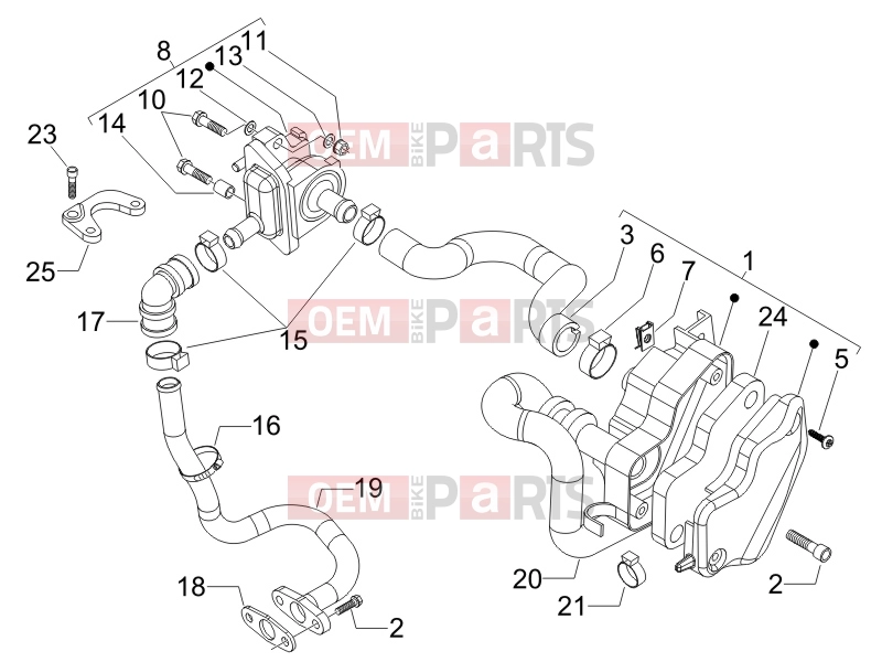 gilera 2008 Oregon 250 Engine » Secondary air box