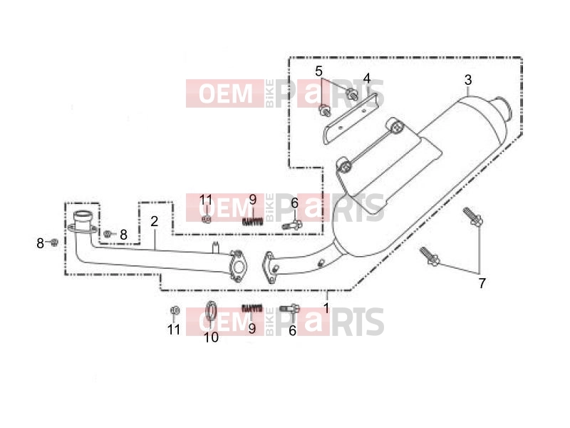 gilera 2008 Oregon 250 Engine » Silencer