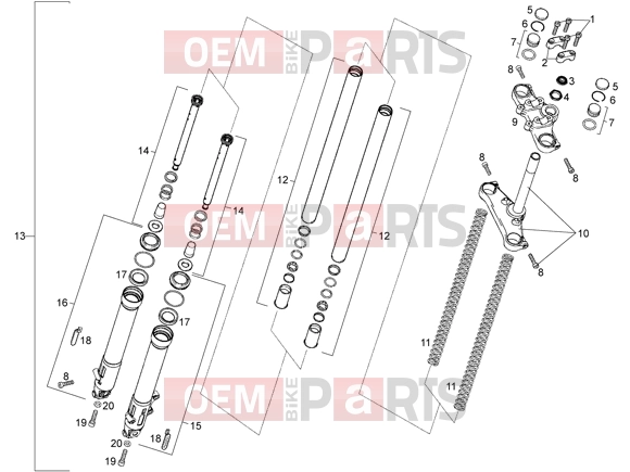 gilera RCR Suspensions-Wheels » Front fork
