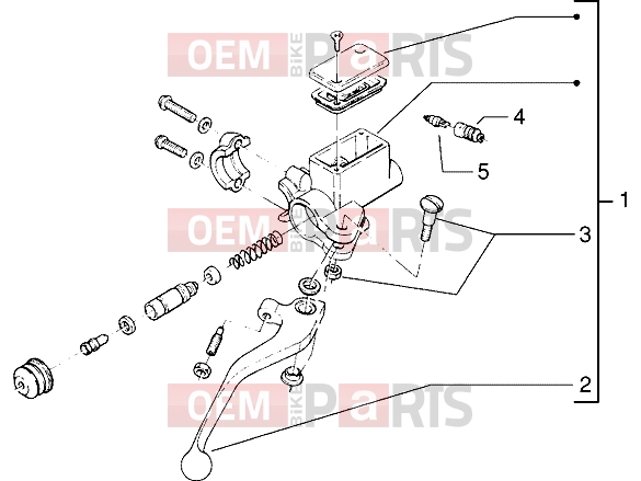gilera RK 50 Handlebars » Handlebars component parts