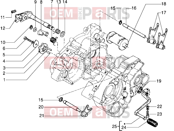 gilera RK 50 Engine » Selector drum