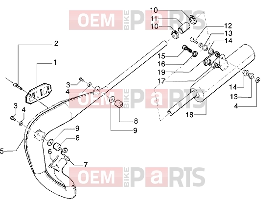 gilera RK 50 Engine » Silencer