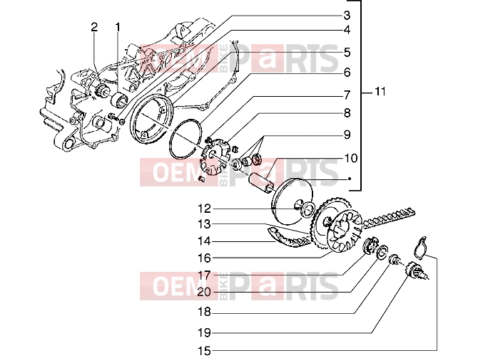 gilera Runner 50 2T Engine » Driving pulley