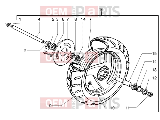 gilera Runner 50 2T Suspensions-Wheels » Front wheel