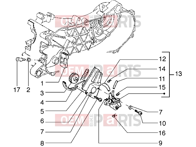 gilera Runner 50 2T Engine » Oil pump