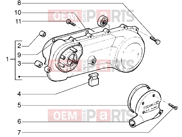 gilera Runner 50 2T Engine » Transmission cover