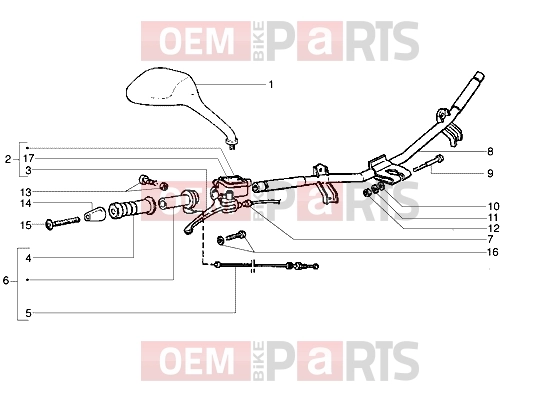gilera Runner 125 FX 2T Handlebars » Handlebars component parts