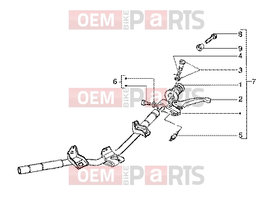 gilera Runner 125 FX 2T Handlebars » Handlebars component parts