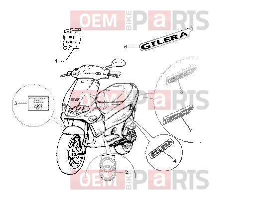 gilera Runner 125 FX 2T váz » model 2002 emblems