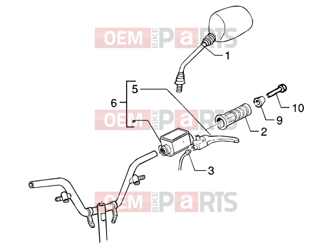 gilera Runner 125 VX 4T Handlebars » Handlebars component parts