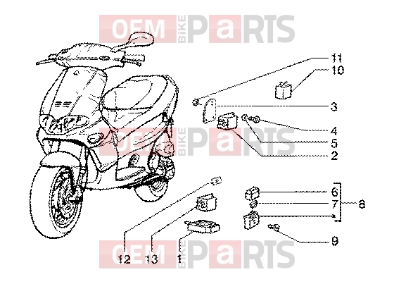 gilera Runner 180 FXR 2T Electrical system » Electrical devices