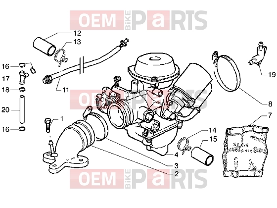 gilera Runner 180 VXR Engine » Carburettor