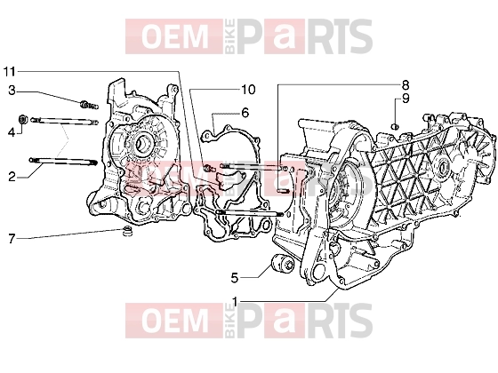 gilera Runner 180 VXR Engine » Crankcase