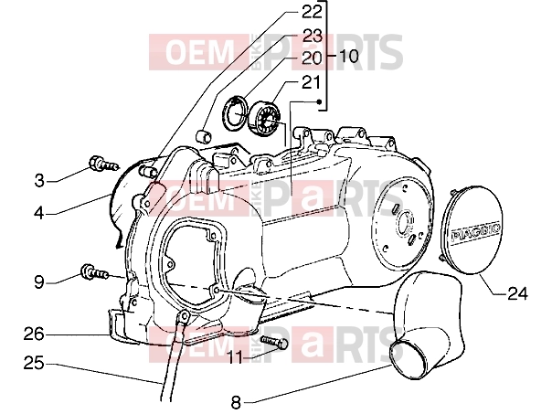 gilera Runner 180 VXR Engine » Crankcase cooling