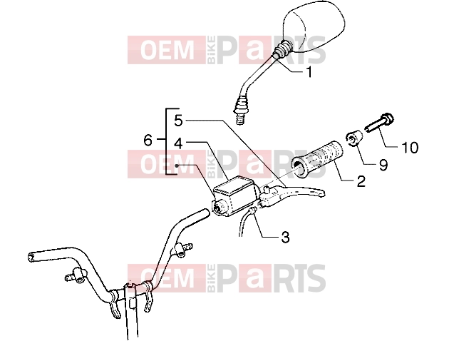 gilera Runner 180 VXR Handlebars » Handlebars component parts