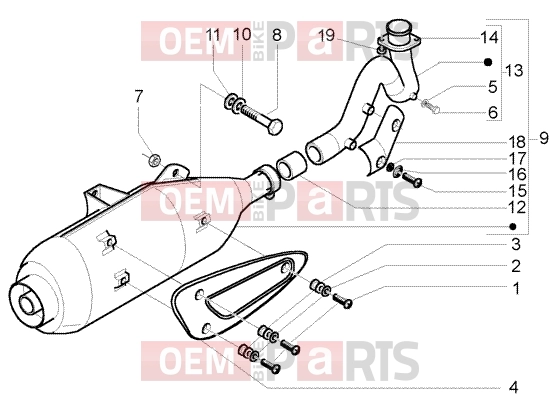 gilera Runner 200 VXR 4T Engine » Catalytic silencer