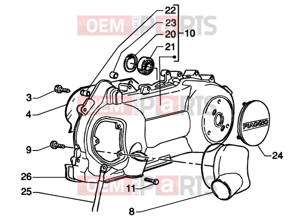 gilera Runner 200 VXR 4T Engine » Crankcase cooling