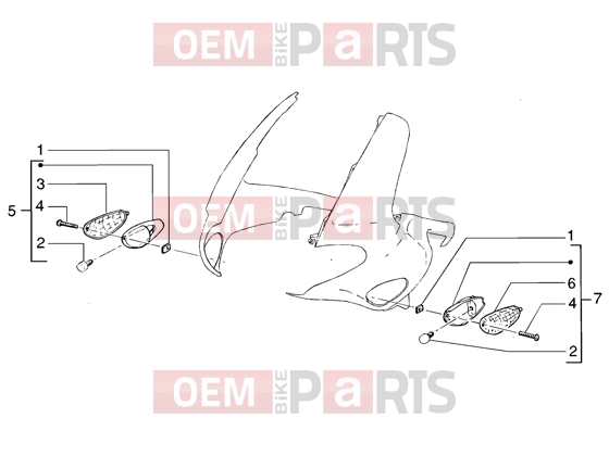 gilera Runner 200 VXR 4T Electrical system » Front direction indicators
