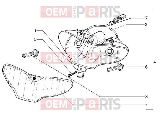 gilera Runner 200 VXR 4T Electrical system » Optical unit