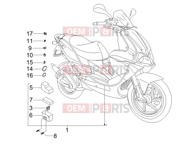 gilera 2006 Runner 50 Pure Jet SC Electrical system » Main cable harness