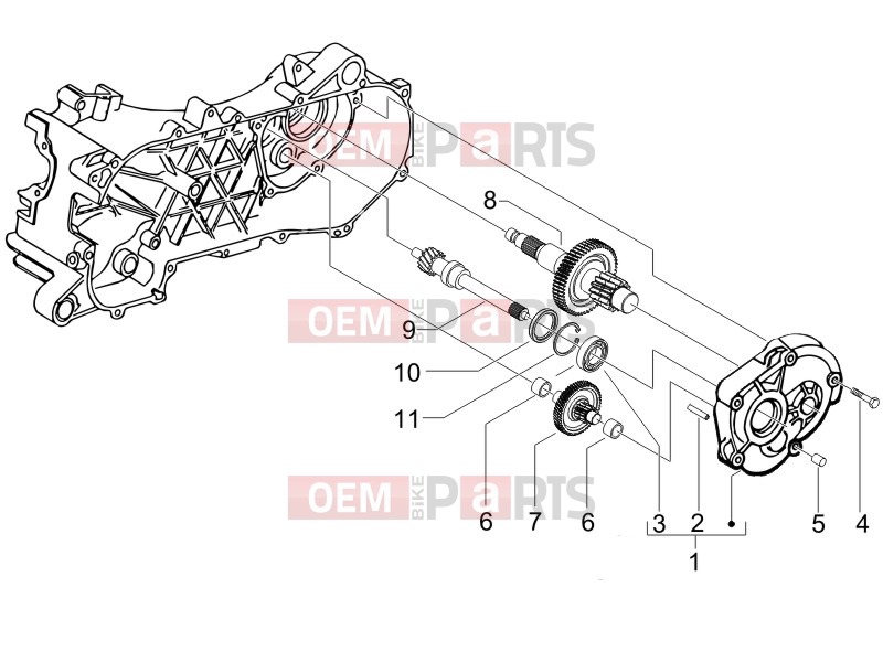 gilera 2006 Runner 50 Pure Jet SC Engine » Reduction unit