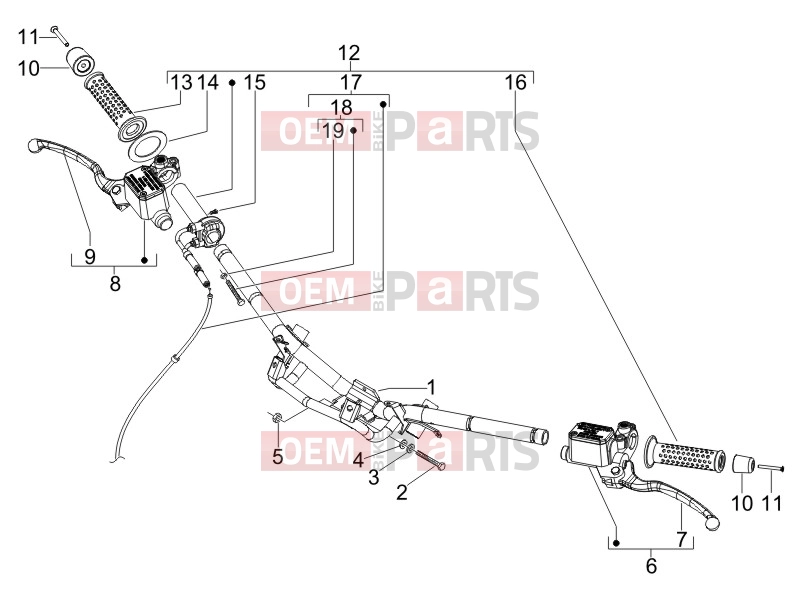 gilera 2008 Runner 50 ST Pure Jet Handlebars/Steering » Handlebars - Master cil.