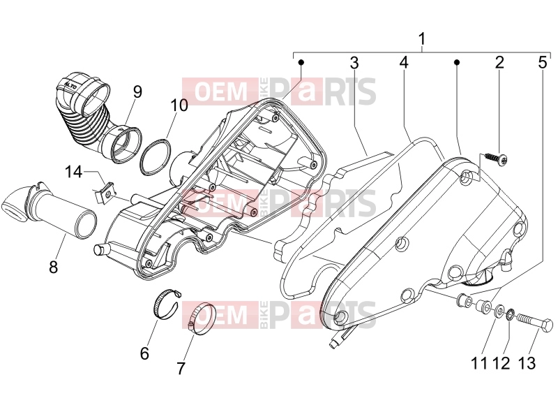 gilera 2009 Runner 50 ST Pure Jet Engine » Air filter