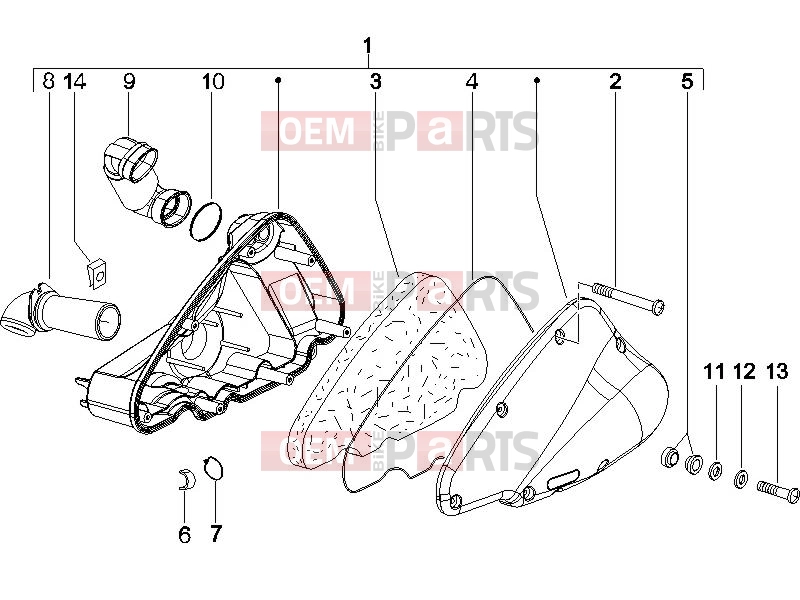 gilera 2011 Runner 50 Pure Jet Engine » Air filter