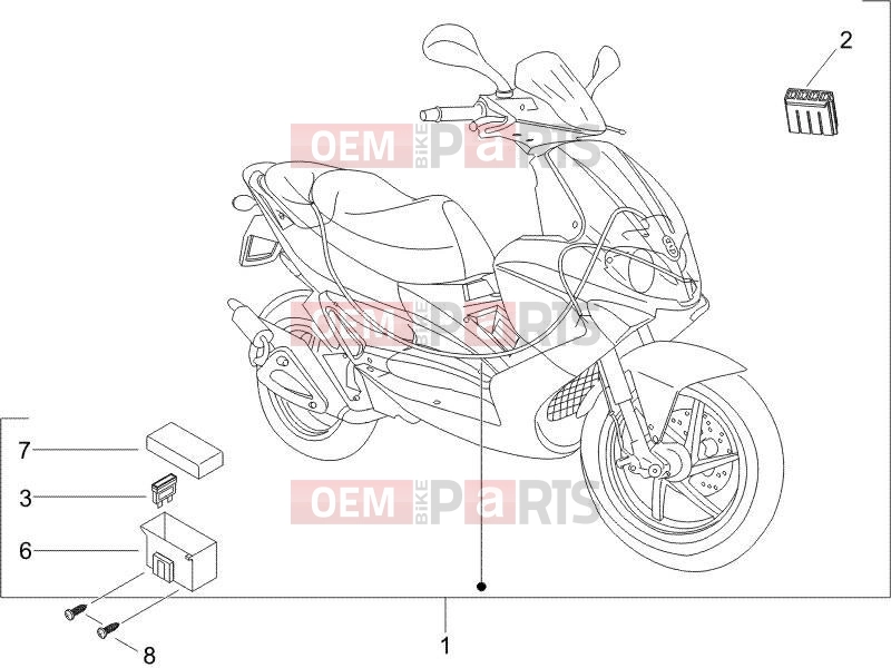 gilera 2011 Runner 50 Pure Jet Electrical system » Main cable harness