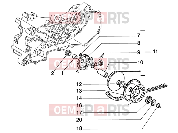 gilera Runner 50 Purejet Engine » Driving pulley