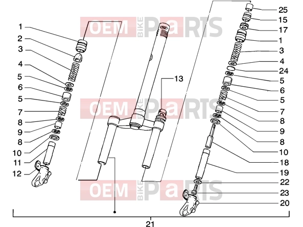 gilera Runner 50 Purejet Suspensions-Wheels » Front fork