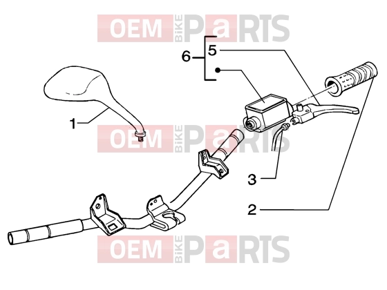 gilera Runner 50 Purejet Handlebars » Handlebars component parts