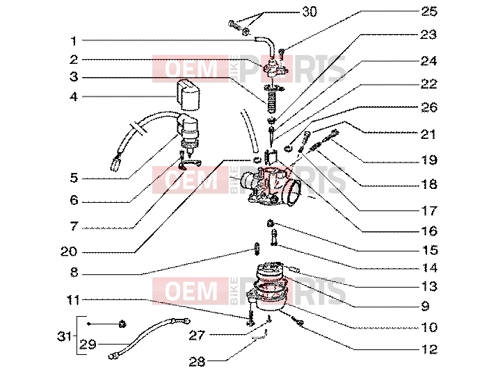 gilera Runner 50 SP Engine » Carburettor